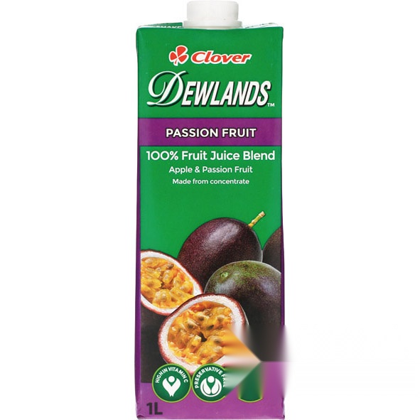 Dewland 100% Passion Fruit & Apple Juice 1L