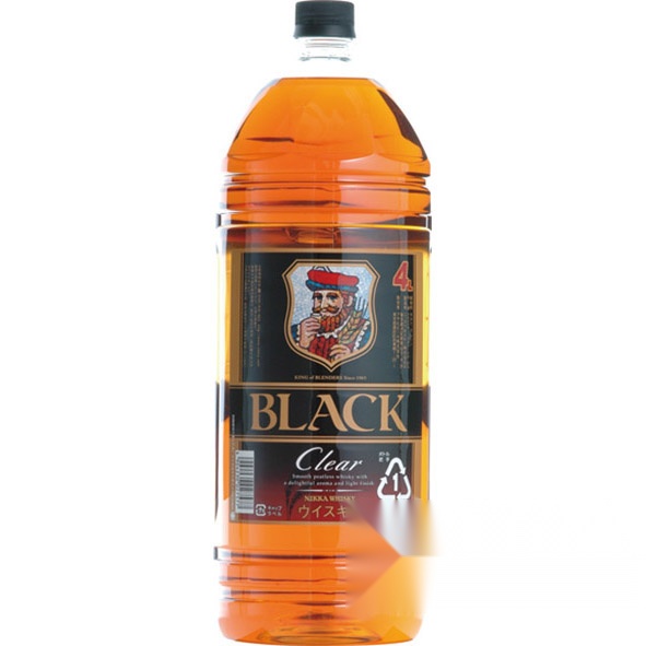 Black Nikka Clear 4L PET Bottle