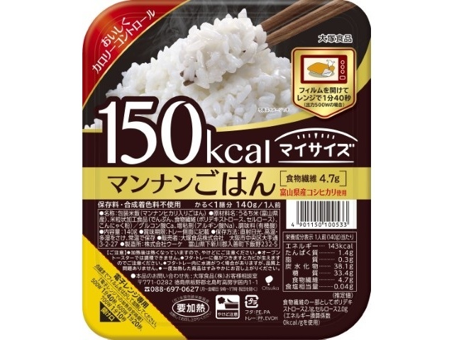 Otsuka My Size Mannan Rice 140g (Special Order Item) [Purchase Quantity: 24]