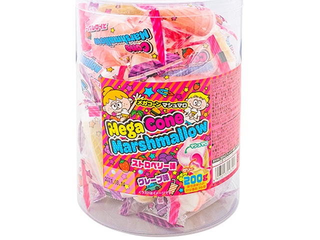 Yaokin Mega Cone Marshmallows 200g (Purchase 6)