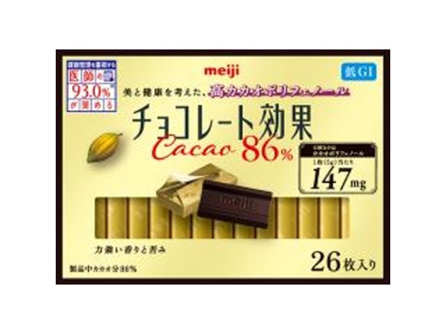 Meiji Chocolate Effect 86% Cocoa, 26 bars (6 pieces per pack)