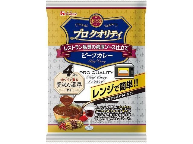 House Foods Pro Quality Beef Curry, 4-Pack, Special Order Item (Purchase 12)
