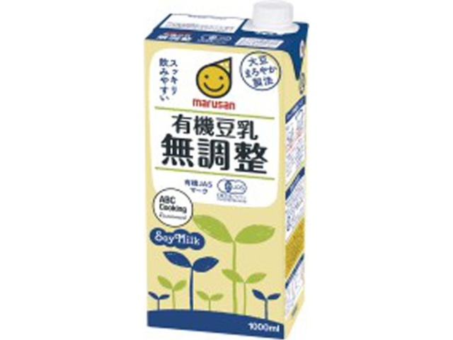 Marusan Organic Unsweetened Soy Milk, 1L (Special Order Item) [Purchase 6]