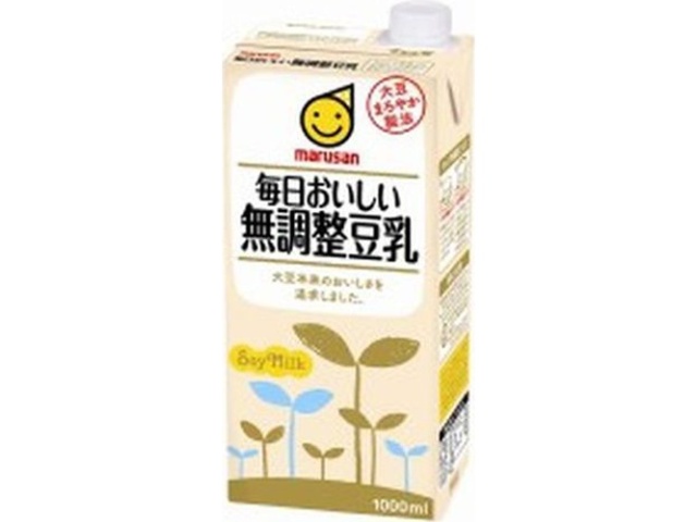 Marusan Everyday Delicious Unsweetened Soy Milk, 1L (Special Order Item) [Purchase 6]