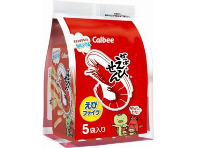 Calbee Kappa Ebisen Five 130g (Purchase of 8)