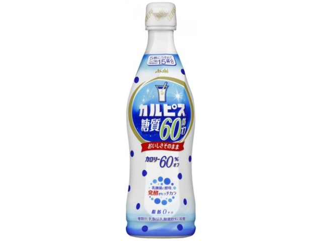 Calpis 60% Less Sugar, 470ml (Purchase of 12)