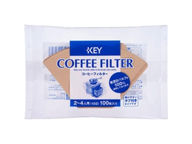 Key Coffee Filters, Unbleached, with Tabs, 100-Pack (Special Order Item) [Purchase 100]