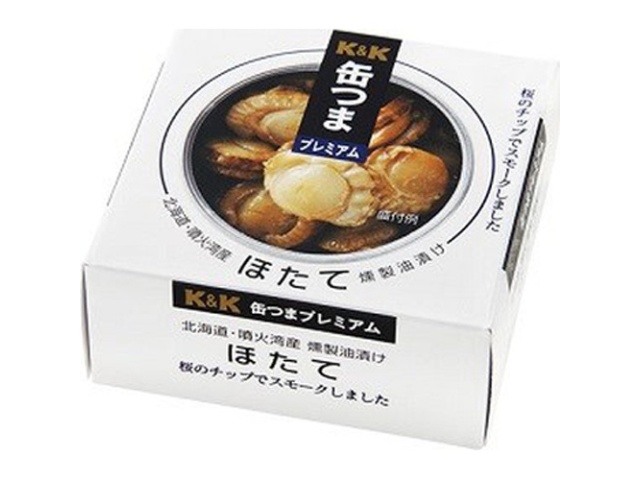 K&K Canned Premium Smoked Hokkaido Scallops in Oil (Special Order Item) [Purchase Quantity: 24]