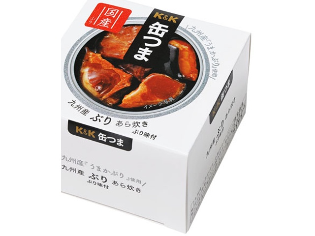 K&K Canned Tsuma P Kyushu-grown Boiled Yellowtail, Portable Can (Special Order Item) [Purchase Quantity: 24]