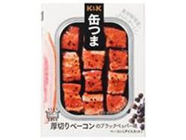 K&K Canned Bacon, Thick-Cut Bacon with Black Pepper, 105g (Special Order Item) [Purchase 24]