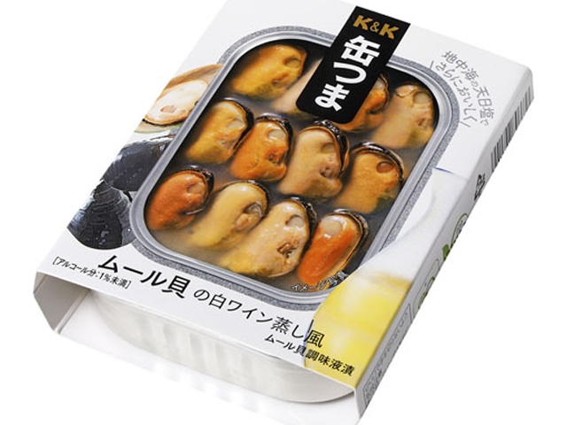 K&K Canned Mussels Steamed in White Wine, 95g (Special Order Item) [Purchase 24]