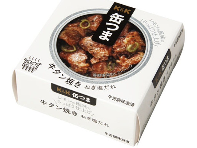 K&K Canned Grilled Beef Tongue with Green Onion and Salt Sauce, 60g (Special Order Item) [Purchase Quantity: 24]