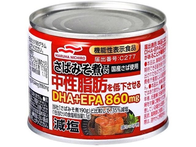 Maruha Low-Salt Mackerel in Miso, Reduces Triglycerides, 190g (Special Order Item) [Purchase Quantity: 48]