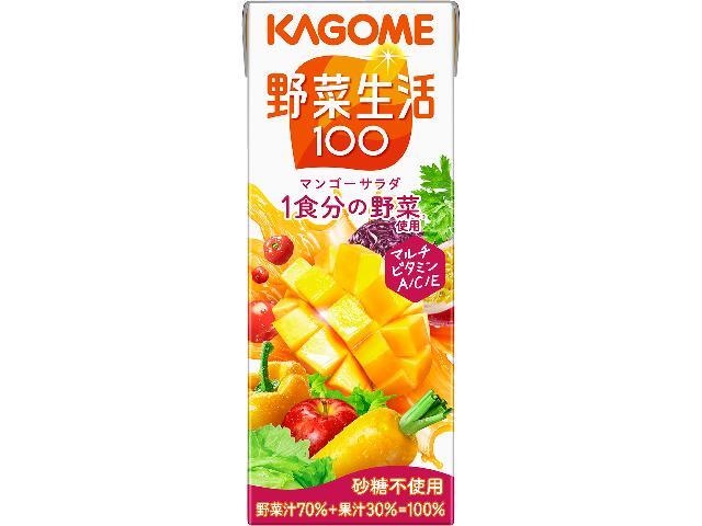 Kagome Vegetable Life Mango Salad Paper 200ml (Purchase of 24)