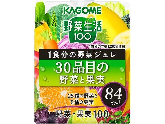 Kagome Vegetable Life 100 Vegetable Jelly, 30 Vegetables and Fruits (Purchase 6)