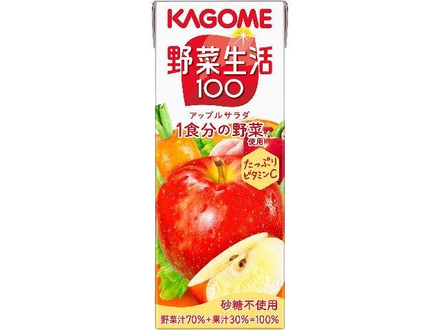 Kagome Vegetable Life Apple Salad Paper, 200ml (Pack of 24)