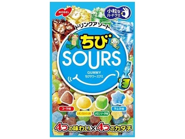 Nobel Chibi Sours Drink Assortment, 80g (Purchase 6)