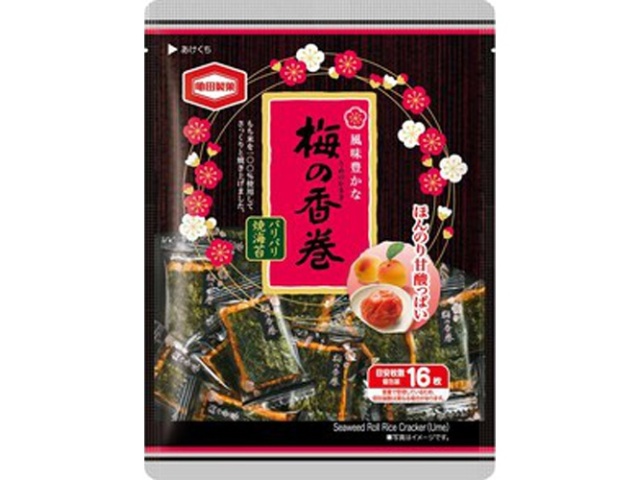 Kameda Ume no Kaoru Maki (Plum Fragrance Roll) 16 sheets [Purchase 12]