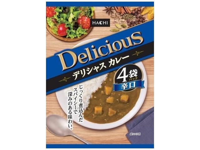 Hachi Foods Delicious Curry, Hot, 170g x 4 (Special Order Item) [Purchase 12]