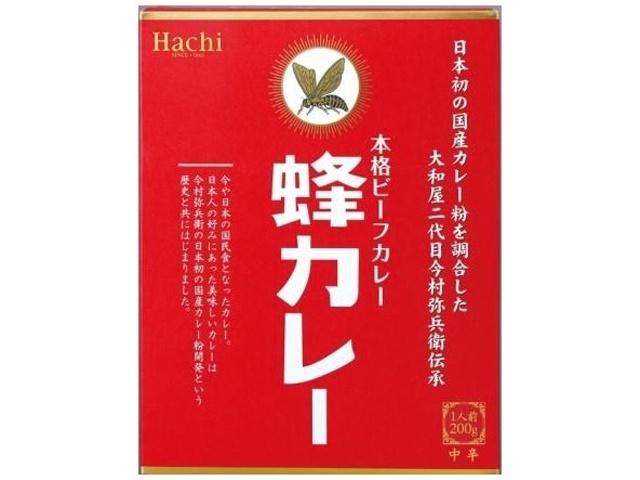 Hachi Foods Bee Curry Beef Curry, Medium Spicy, 200g (Special Order Item) [Purchase 20]