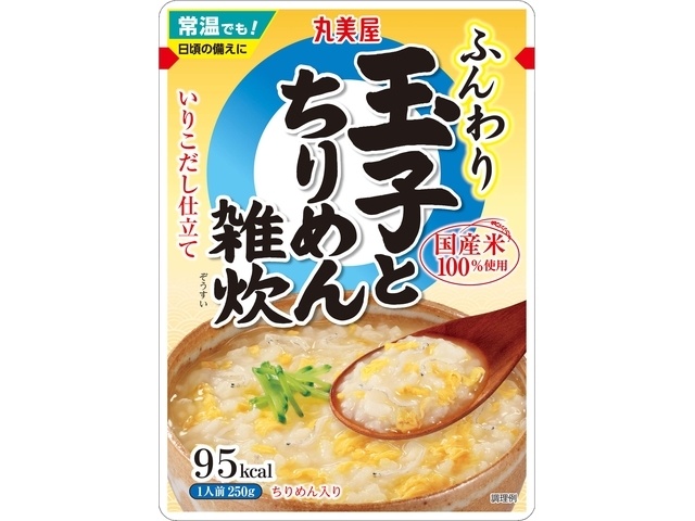 Marumiya Fluffy Egg Rice Porridge with Egg and Dried Chirimen Noodles, 250g (Special Order Item) [Purchase Quantity: 30]