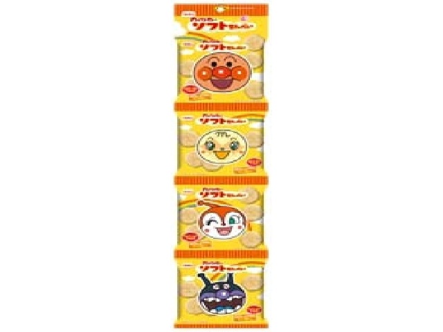 Kuriyama Rice Crackers 4-pack Anpanman Soft Rice Crackers (Special Order Item) [Purchase Quantity: 12]