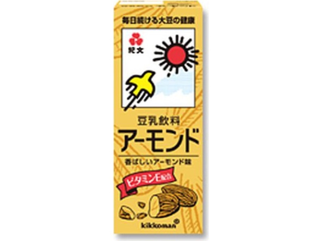 Kikkoman Soy F Soy Milk Drink, Almond Paper, 200ml (Pack of 18)