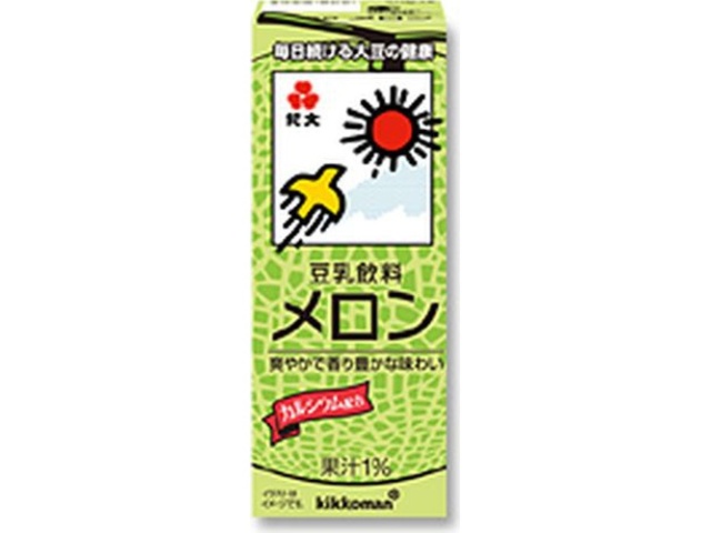Kikkoman Soy F Soy Milk Drink, Melon, 200ml (Special Order Item) [Purchase 18]