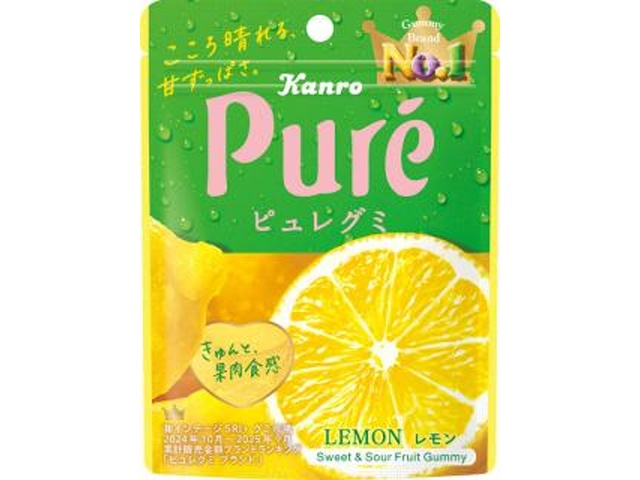 Kanro Pure Gummy Lemon 56g (Purchase 6 pieces)
