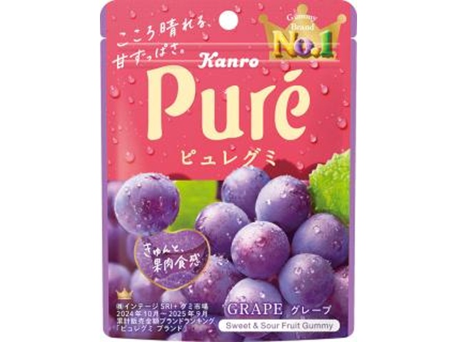 Kanro Pure Gummy Grape 56g (Purchase 6 pieces)