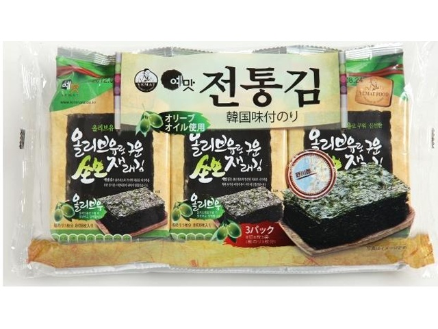 Milt, Olive Oil, Korean Traditional Seaweed, 3-Pack [This Month's Special: Dried Food] Special Order Item [Purchase 12]