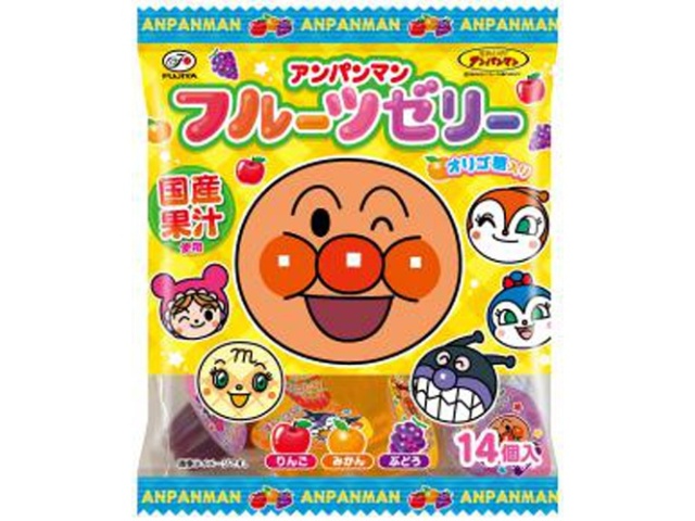Fujiya Anpanman Fruit Jelly (14 pieces) [Limited Quantity: 36]