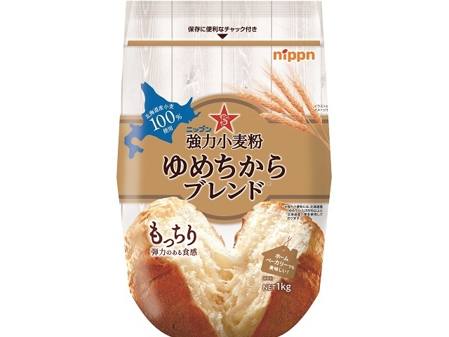Nippun Strong Wheat Flour, Yumechikara Blend, 1 kg (Special Order Item) [Purchase 12]