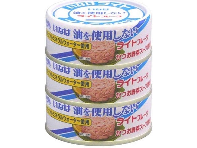 Inaba Oil-Free Light Flakes, 3 cans (Special Order Item) [Purchase 15]