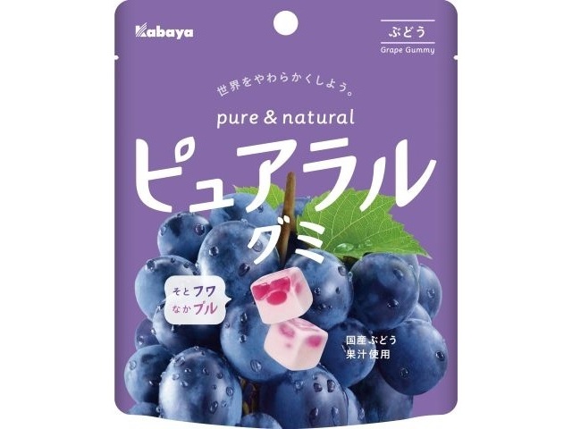 Kabaya Pureru Gummy Grape 58g (Purchase 8 pieces)