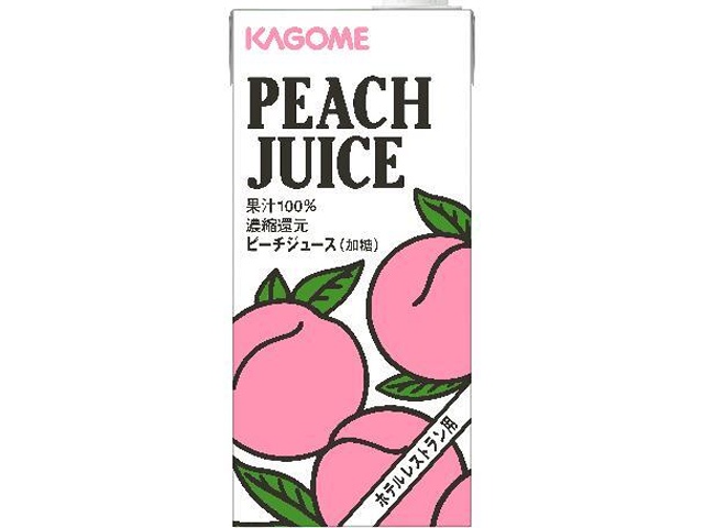 Kagome Peach Juice, 1L, Paper, for Hotel and Restaurant Use (Special Order Item) [Purchase 6]