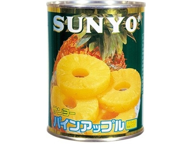 Sanyo Pineapple Slice Label Can No. 3 (Purchase 12)
