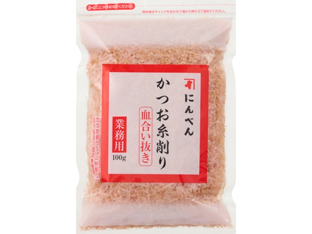 Ninben Bonito Blood-Removing Thread Shavings, 100g (Commercial Use) [Special Order Item] [Purchase 12]