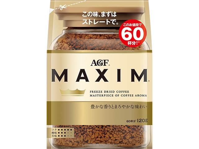 Maxim Instant Coffee 120g Bag (Purchase 12)