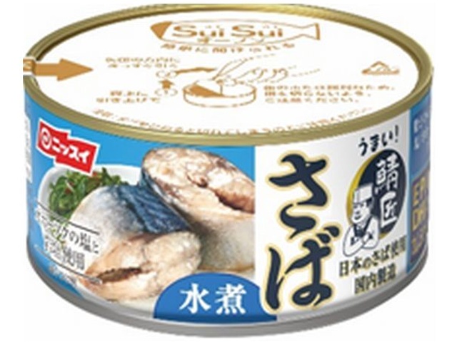 Nissui Suisui Open Saba Takumi Saba Boiled in Water, 180g (Special Order Item) [Purchase Quantity: 48]