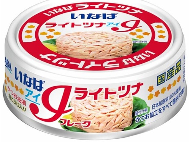 Inaba Domestic Light Tuna Eye Flakes, Bonito Oil Marinated, 70g (Special Order Item) [Purchase Quantity: 48]