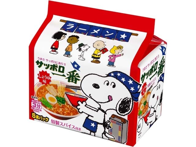 Sapporo Ichiban (5-pack) Soy Sauce Flavor [Purchase 6]