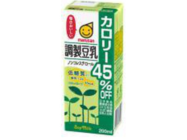 Marusan Adjusted Soy Milk, 45% Less Calories, 200ml (Special Order Item) [Purchase Quantity: 24]