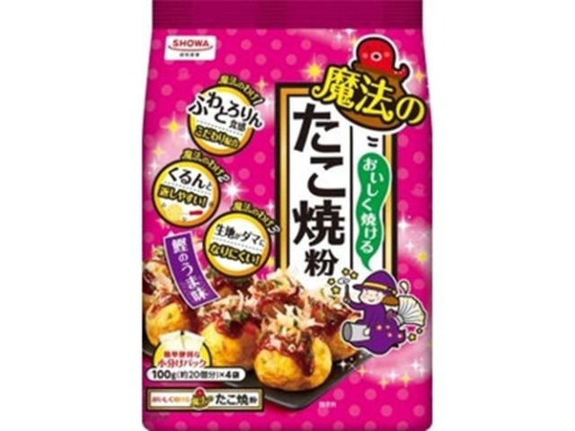 Showa Magical Takoyaki Flour for Delicious Baked Takoyaki, 400g (Special Order Item) [Purchase Quantity: 24]