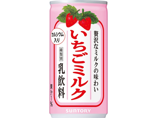 Suntory Strawberry Milk 190g Can [This Month's Special Drink]  [Purchase 30]
