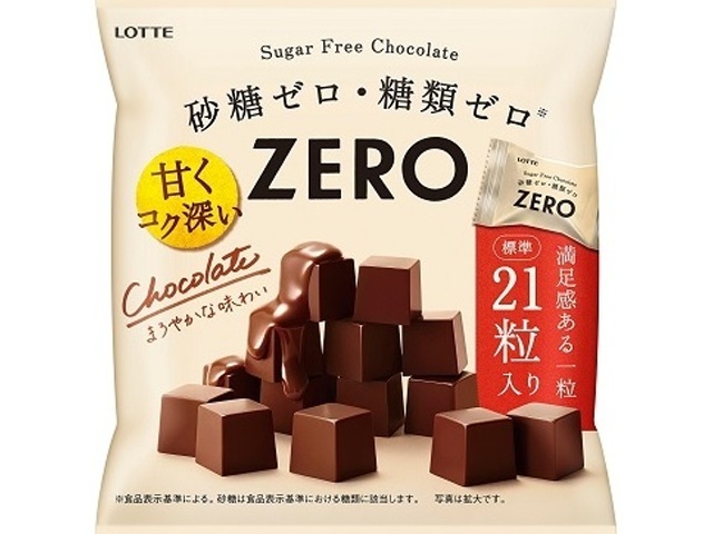 Lotte Zero Chocolate Bag, 84g (Pack of 18)