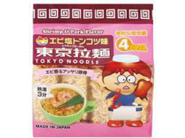 Tokyo Ramen, Shrimp Salt and Pork Skewers Flavor, 112g (Special Order Item) [Purchase 48] [Please allow time for delivery]