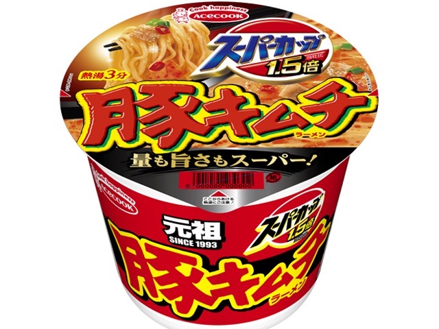 Ace Super Cup Pork Kimchi Ramen (12 pieces)