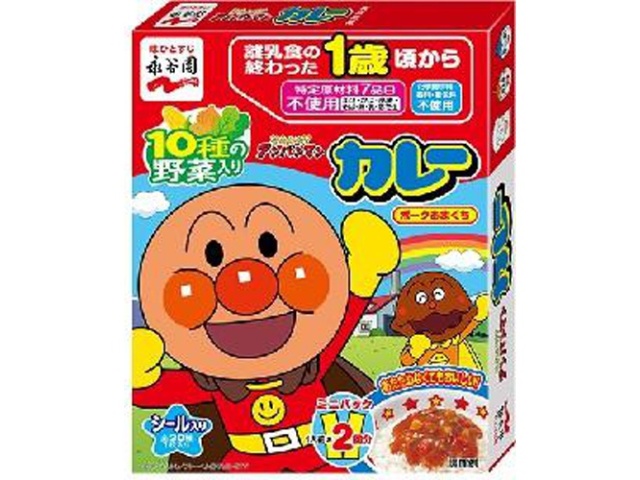 Nagatanien Anpanman Mini Pack Curry, Mild Pork (5 pieces)