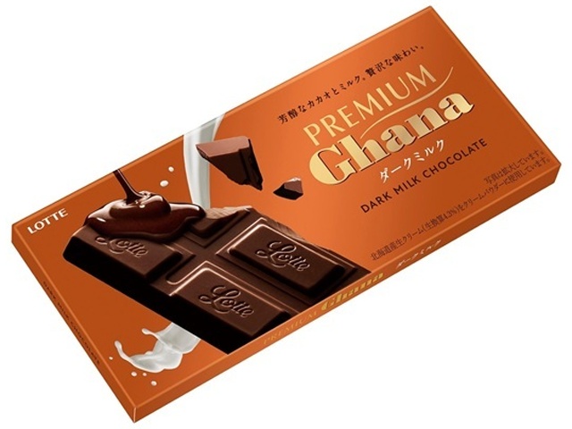 Lotte Premium Ghana Dark Milk 70g (Pack of 10)